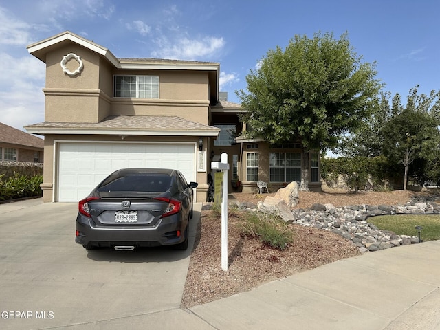 view of front of home featuring a garage