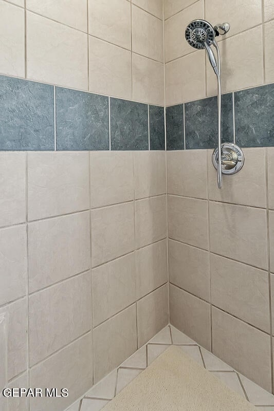 bathroom with tiled shower