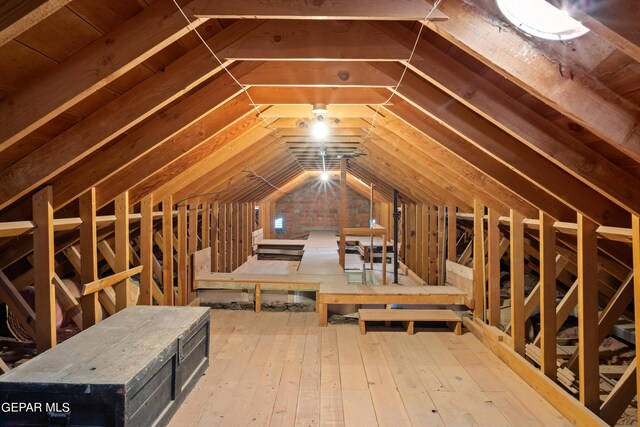 view of attic