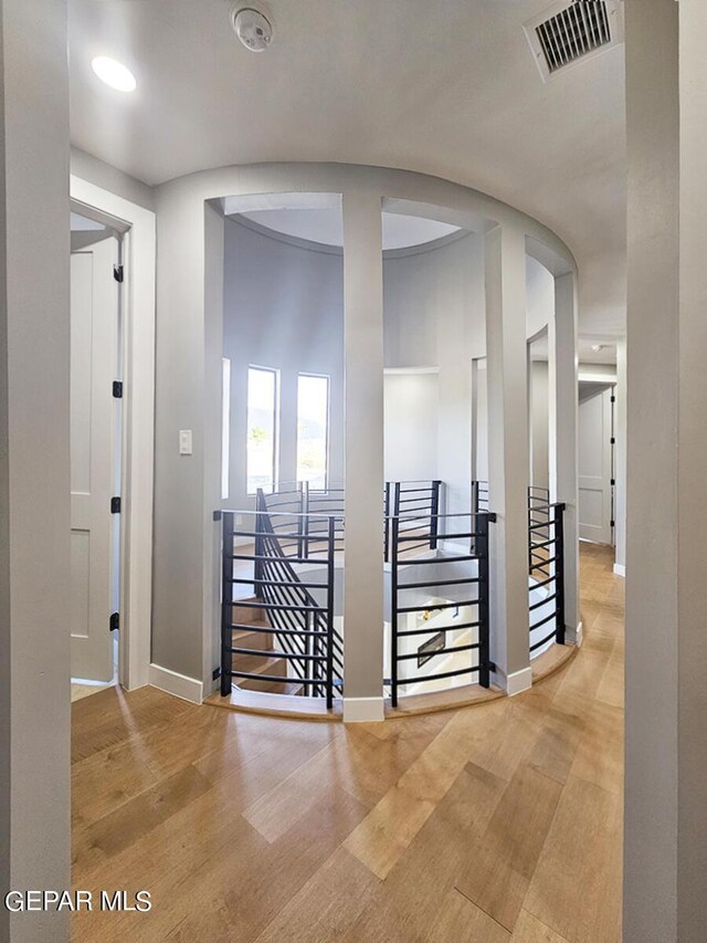 hall featuring hardwood / wood-style floors