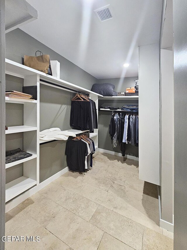 view of walk in closet