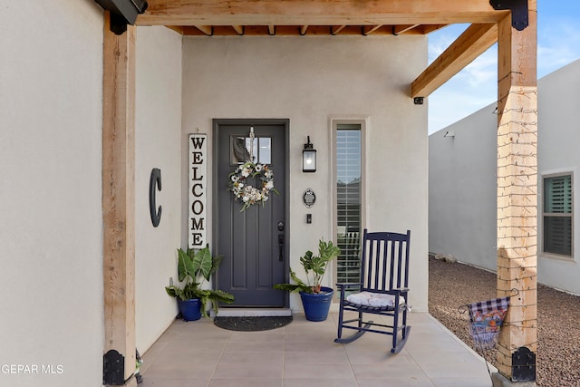 view of doorway to property