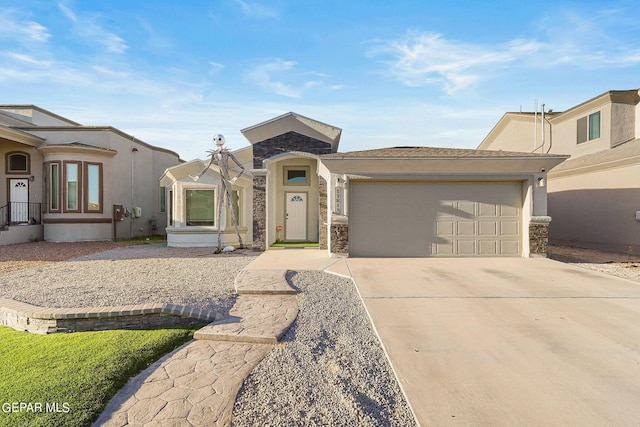 view of front facade with a garage