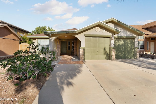 view of front of home featuring a garage