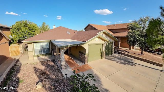 view of front of home featuring a garage