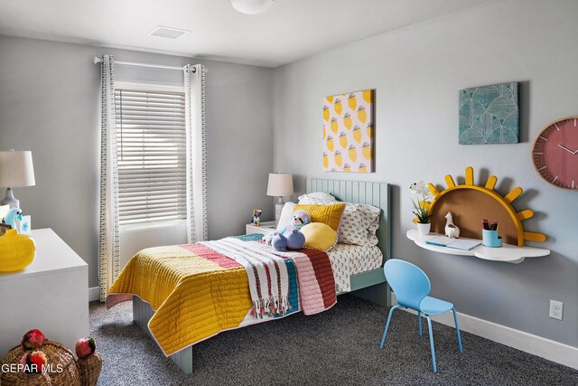 bedroom with carpet floors