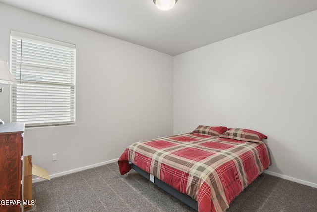 carpeted bedroom with multiple windows