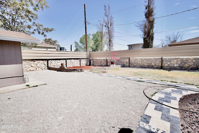 view of yard with a patio area