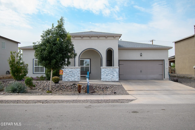 view of front of home featuring a garage