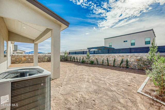 view of patio featuring central AC unit