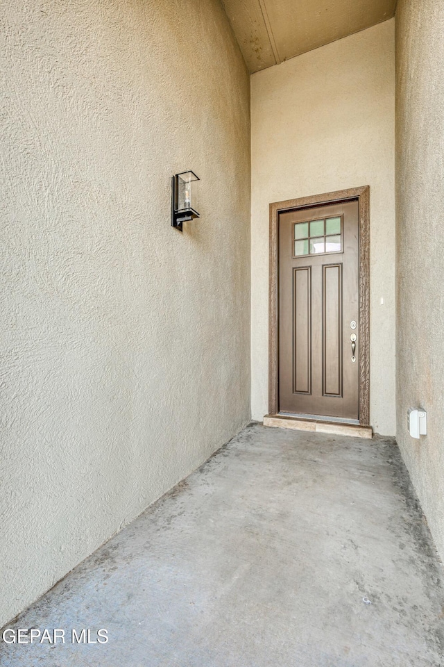 view of doorway to property