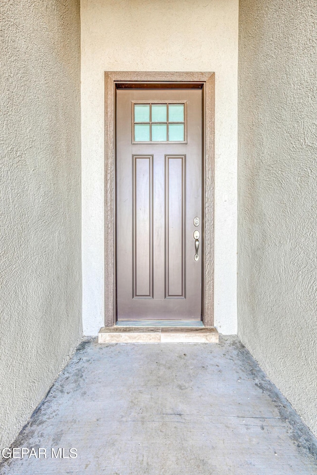 view of doorway to property