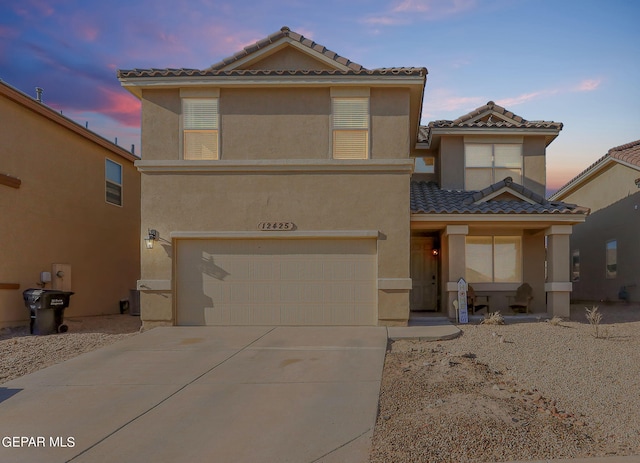 view of front of home featuring a garage