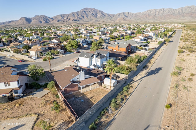 aerial view featuring a mountain view