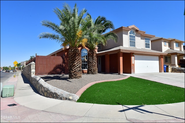 view of front of home featuring a garage