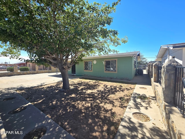 view of front of home with central AC unit