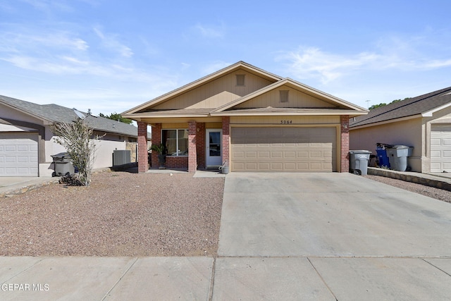 view of front facade featuring a garage