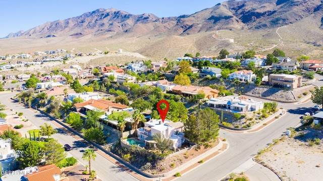 851 Via Alegre Ln, El Paso, TX 79912 - aerial view of residential area with mountains