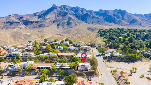 851 Via Alegre Ln, El Paso, TX 79912 - aerial view of residential area featuring mountains