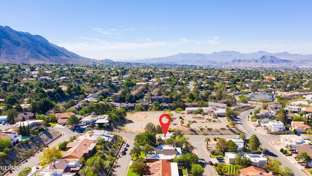 aerial view featuring a mountain view