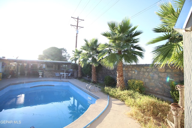 view of pool featuring a patio area