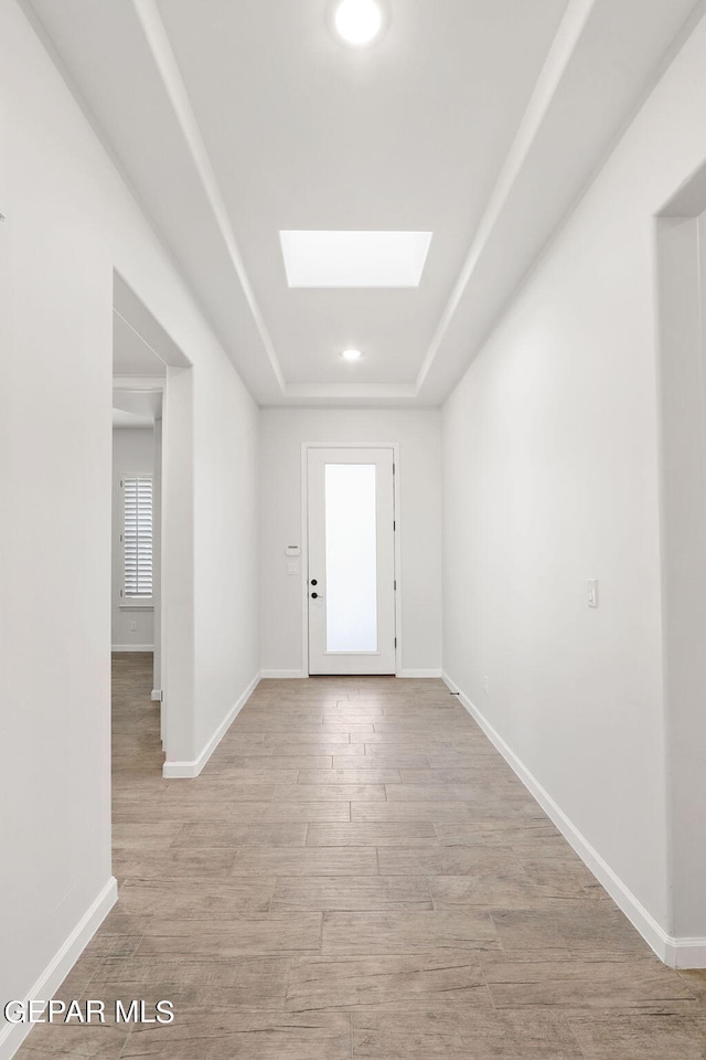 foyer entrance featuring light hardwood / wood-style floors