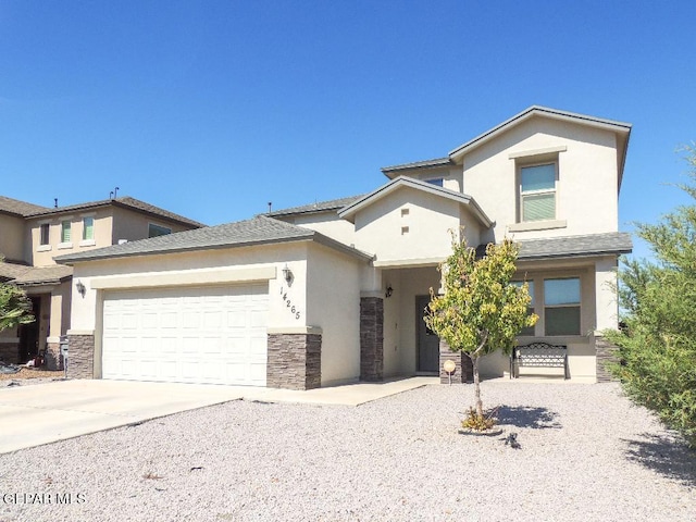 view of front of home featuring a garage