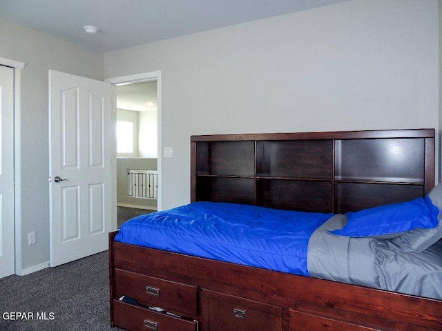 view of carpeted bedroom