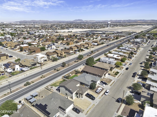 14241 Craggy Rock Ave, El Paso, TX 79938 - drone / aerial view featuring a mountain view and a residential view