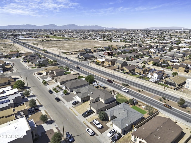 14241 Craggy Rock Ave, El Paso, TX 79938 - bird's eye view featuring a mountain view and a residential view