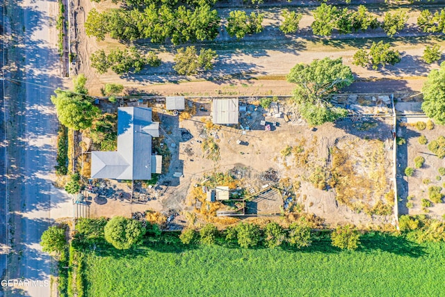 aerial view with a rural view