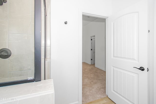 bathroom featuring a shower