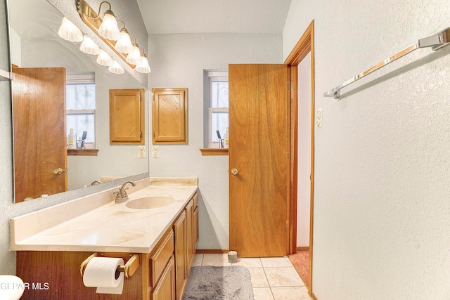 bathroom featuring vanity and tile patterned floors