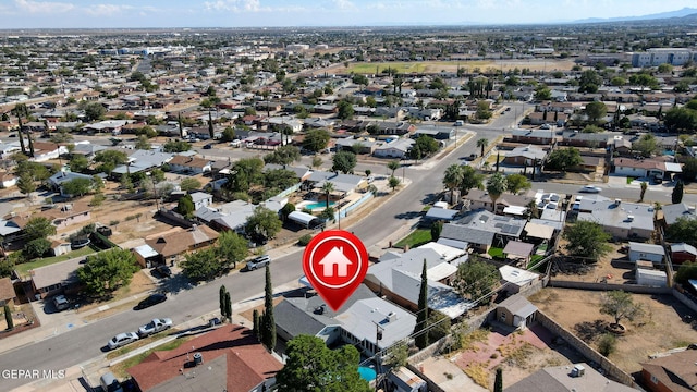 drone / aerial view featuring a residential view
