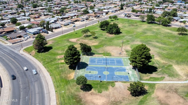 aerial view with a residential view