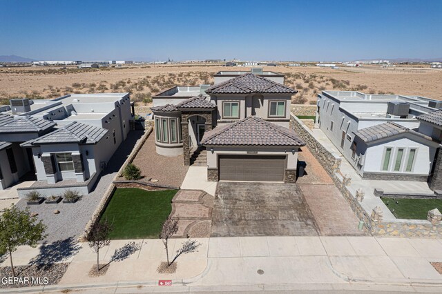 exterior space featuring a garage