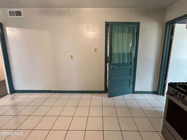 interior space featuring light tile patterned floors