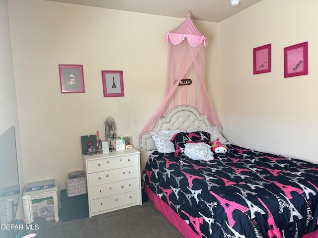 bedroom featuring carpet