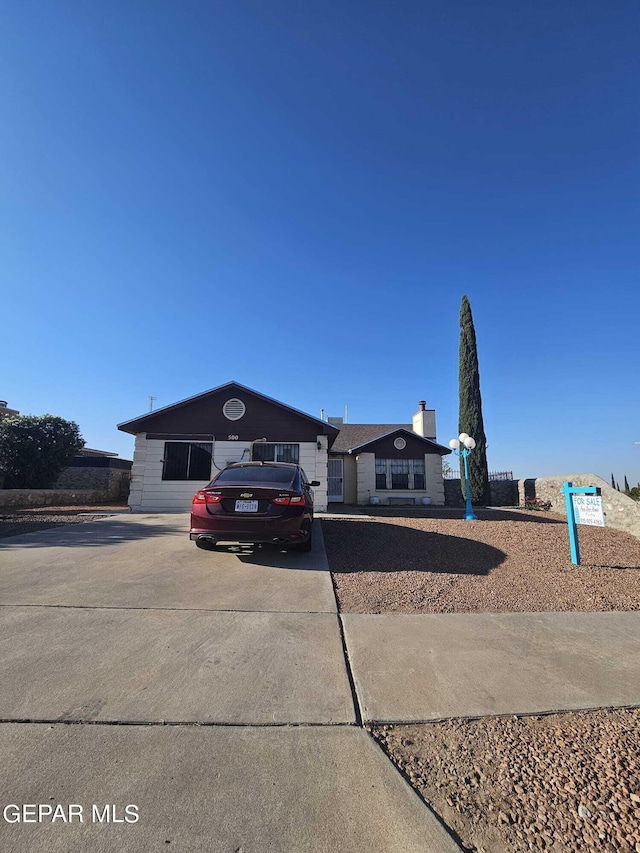 view of ranch-style home