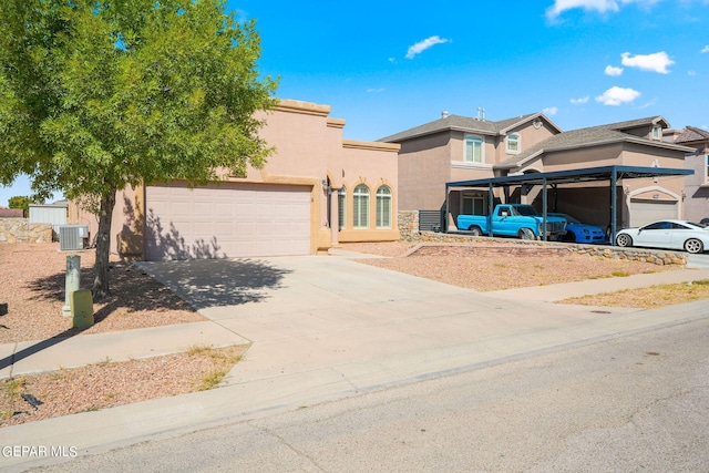 view of front of property featuring central AC unit