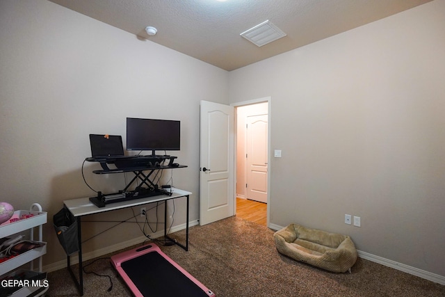 view of carpeted office