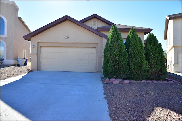 view of front of house featuring a garage