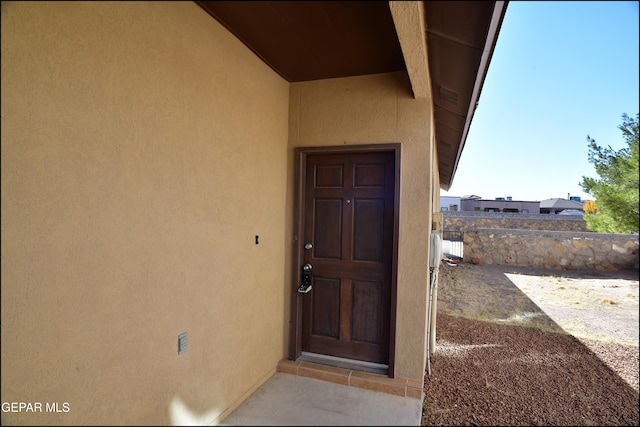 view of doorway to property