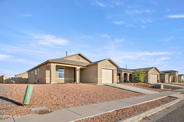 single story home featuring a garage