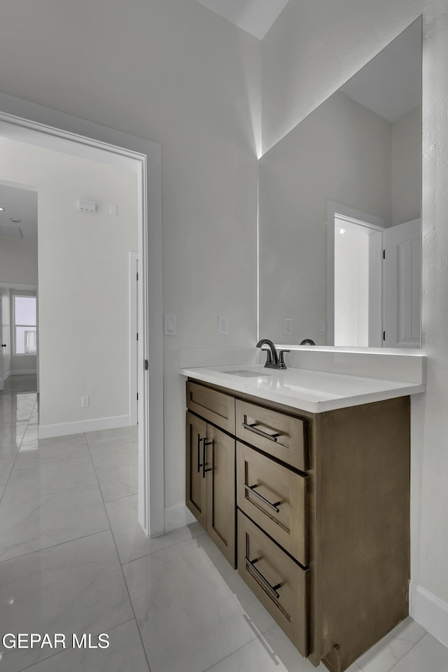 bathroom with vanity