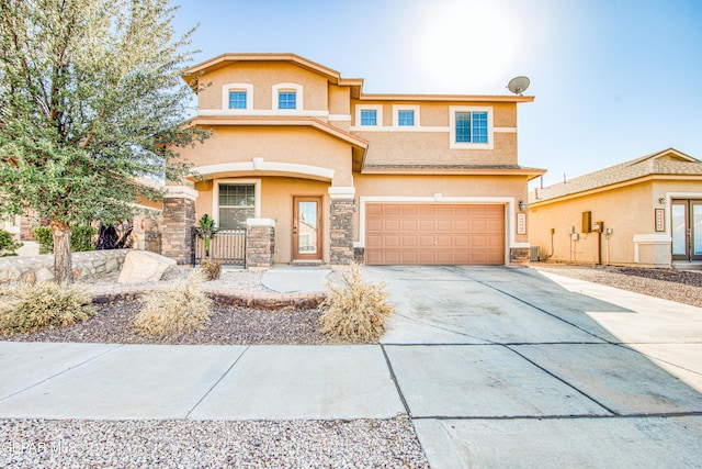 view of front of home featuring a garage