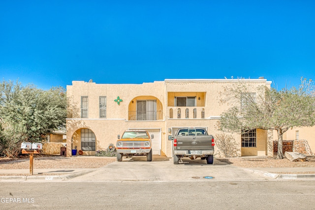 view of property with a garage