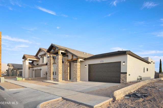 view of front of home featuring a garage