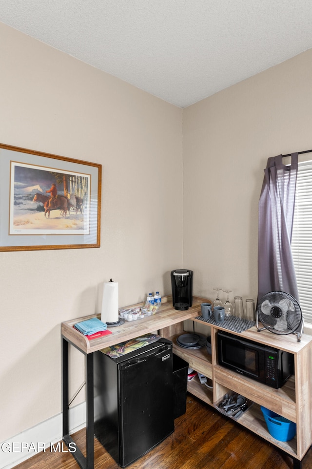 office featuring dark wood-type flooring