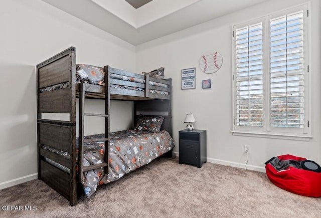 bedroom with carpet